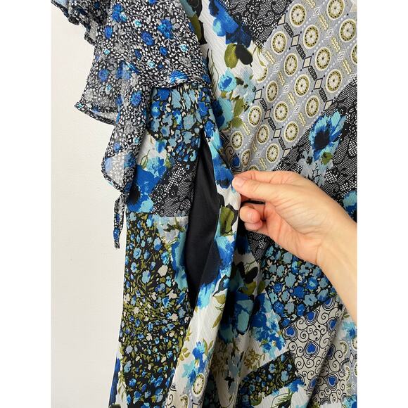 Vintage J.B.S Women's Fairy Midi Dress Size 20 Plus Size Flutter Sleeve Whimsy - Picture 13 of 16